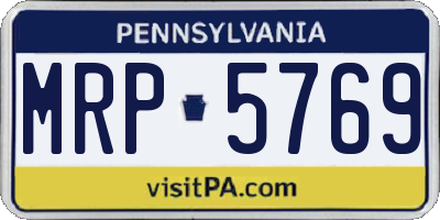PA license plate MRP5769