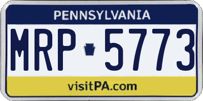 PA license plate MRP5773