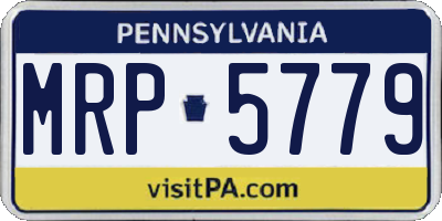 PA license plate MRP5779