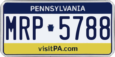PA license plate MRP5788