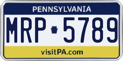 PA license plate MRP5789