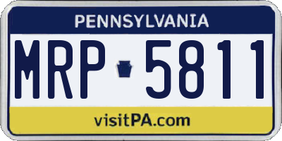 PA license plate MRP5811