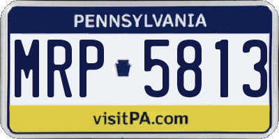 PA license plate MRP5813