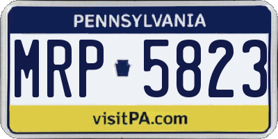 PA license plate MRP5823