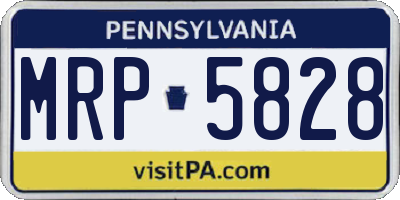 PA license plate MRP5828