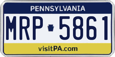 PA license plate MRP5861