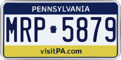 PA license plate MRP5879