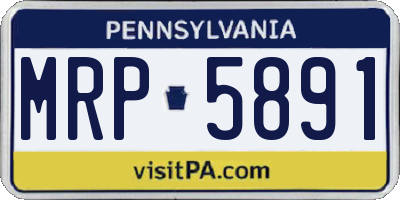 PA license plate MRP5891
