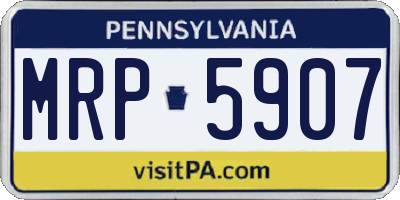 PA license plate MRP5907