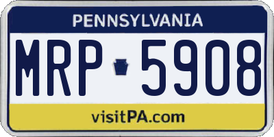 PA license plate MRP5908