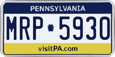 PA license plate MRP5930