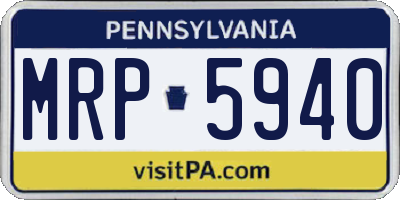 PA license plate MRP5940
