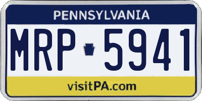 PA license plate MRP5941