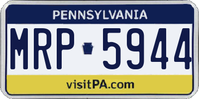 PA license plate MRP5944