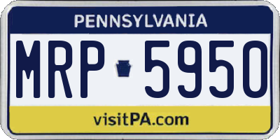 PA license plate MRP5950