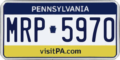 PA license plate MRP5970