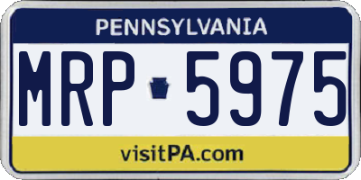 PA license plate MRP5975