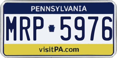 PA license plate MRP5976
