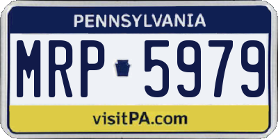 PA license plate MRP5979