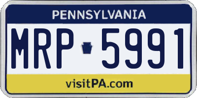 PA license plate MRP5991