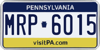 PA license plate MRP6015