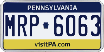 PA license plate MRP6063
