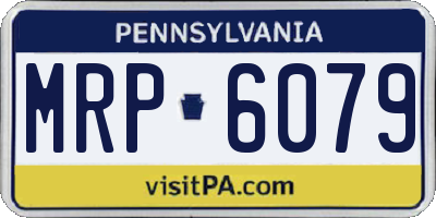 PA license plate MRP6079