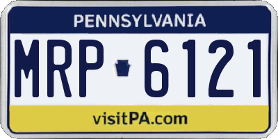 PA license plate MRP6121