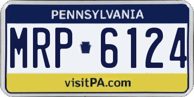 PA license plate MRP6124