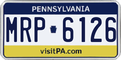 PA license plate MRP6126