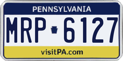 PA license plate MRP6127