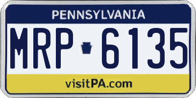PA license plate MRP6135
