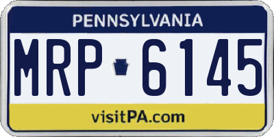 PA license plate MRP6145