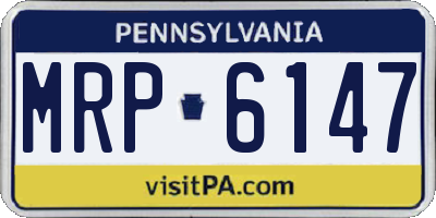 PA license plate MRP6147