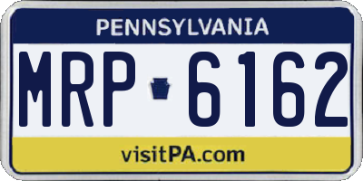 PA license plate MRP6162