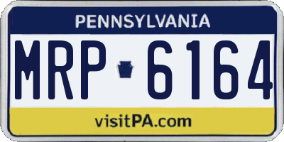 PA license plate MRP6164