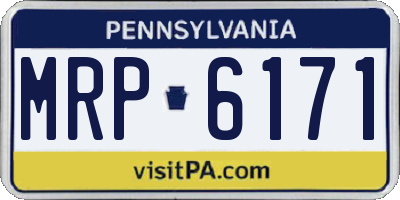 PA license plate MRP6171