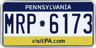PA license plate MRP6173