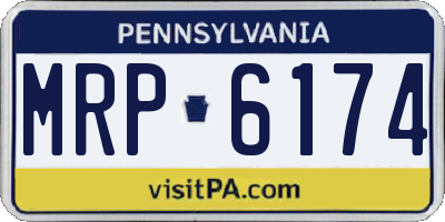 PA license plate MRP6174
