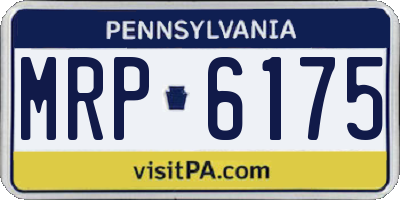 PA license plate MRP6175