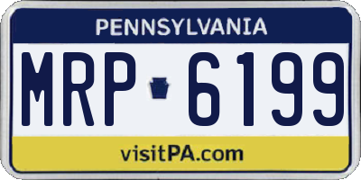 PA license plate MRP6199