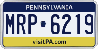 PA license plate MRP6219