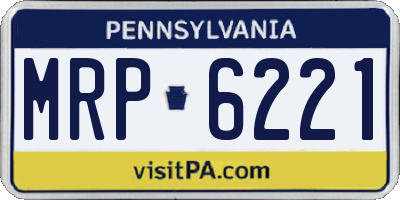 PA license plate MRP6221