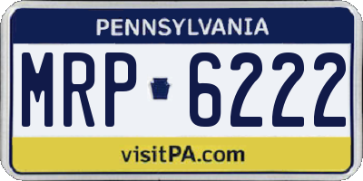 PA license plate MRP6222
