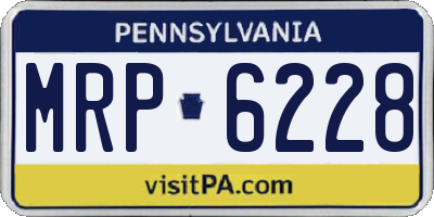 PA license plate MRP6228