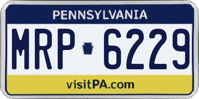 PA license plate MRP6229