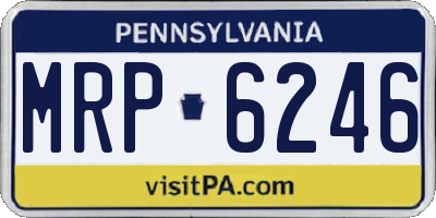 PA license plate MRP6246