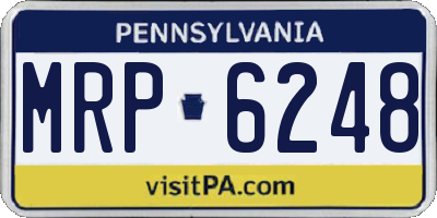 PA license plate MRP6248