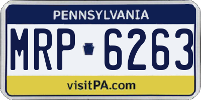 PA license plate MRP6263