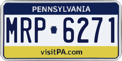 PA license plate MRP6271